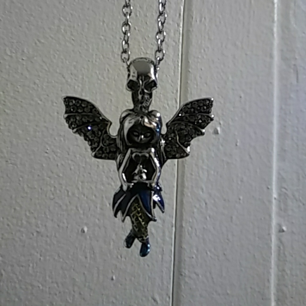 Austrian Crystal Fairy Pendant with 18 Inch Chain.